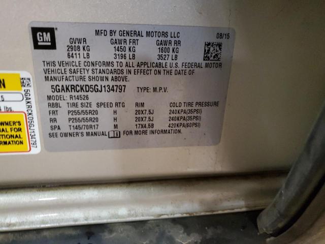 5GAKRCKD5GJ134797 Buick Enclave