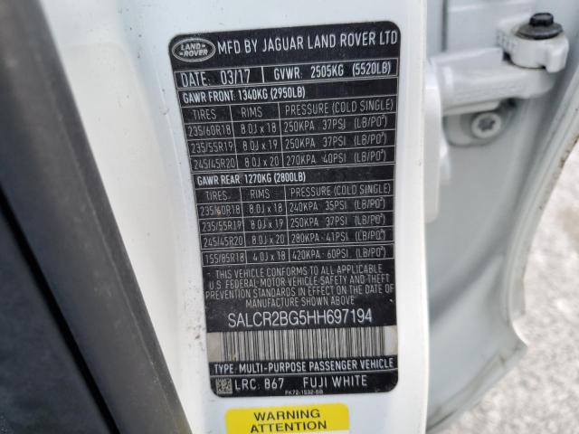 SALCR2BG5HH697194 Land Rover Discovery Sport Hse