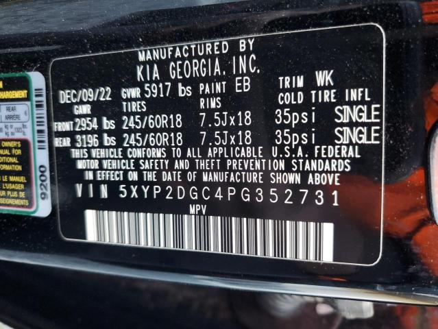 5XYP2DGC4PG352731 KIA Telluride Lx