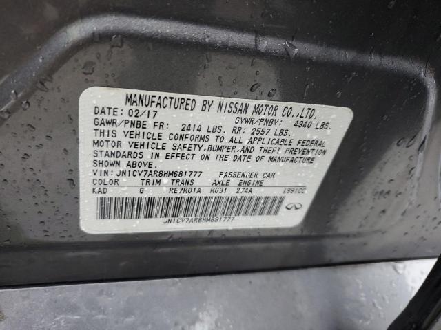 JN1CV7AR8HM681777 Infiniti Q50 BASE
