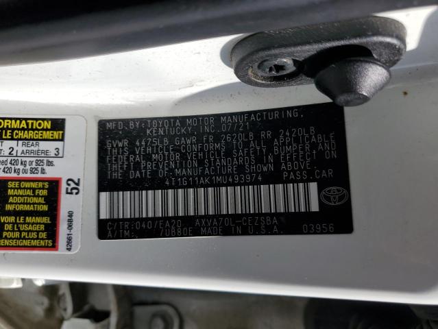 4T1G11AK1MU493974 Toyota CAMRY SE