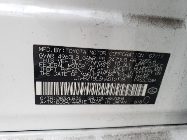 JTHBZ1BL6HA012136 Lexus Gs 350 Base