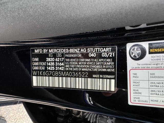 W1K6G7GB5MA036522 Mercedes-Benz S 580 4matic