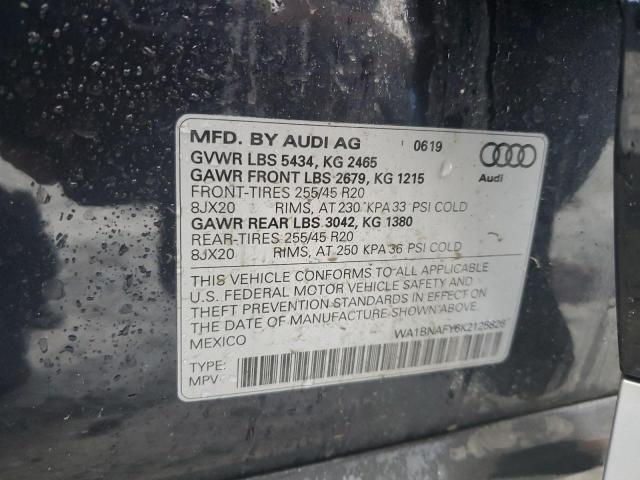 WA1BNAFY6K2125826 Audi Q5 Premium Plus