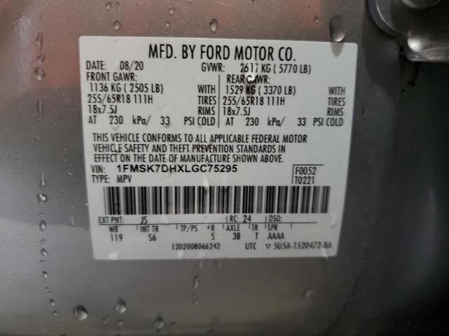 1FMSK7DHXLGC75295 Ford EXPLORER XLT