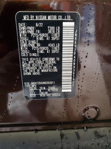 JN8AY2BA0N9393911 Nissan Armada Sl
