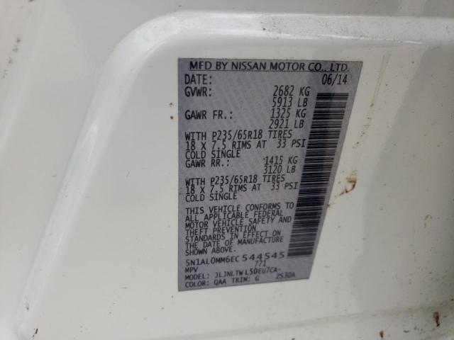 5N1AL0MM6EC544545 Infiniti QX60