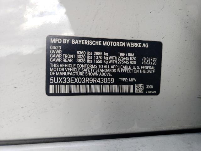 5UX33EX03R9R43059 BMW X6 Xdrive40i
