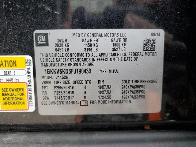 1GKKVSKD6FJ190433 GMC Acadia Slt-2