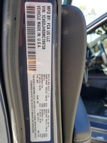 1C4SDJH93MC789738 Dodge Durango Srt Hellcat
