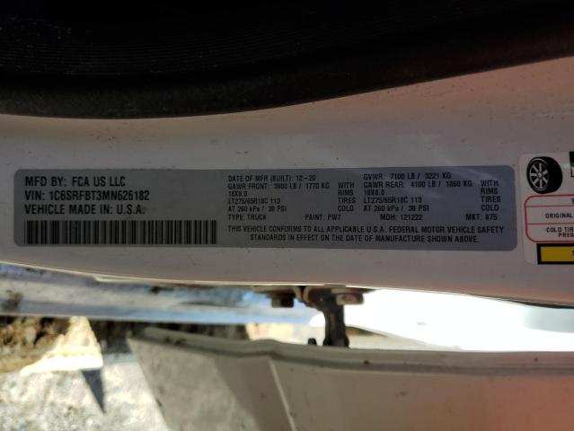 1C6SRFBT3MN626182 RAM 1500 Big Horn/lone Star