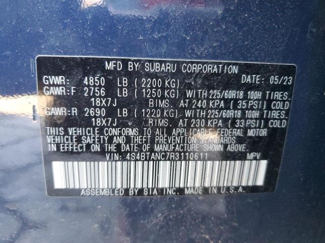 4S4BTANC7R3110611 Subaru Outback Limited