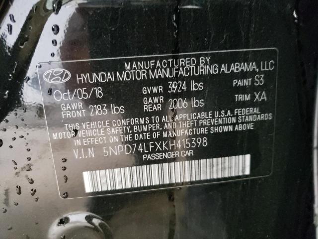 5NPD74LFXKH415398 Hyundai ELANTRA SE