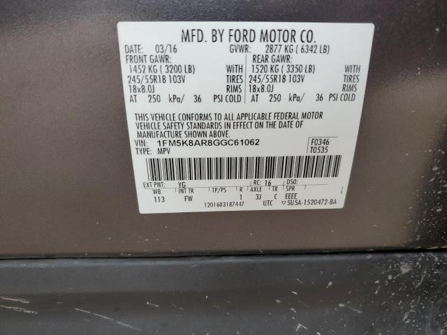 1FM5K8AR8GGC61062 Ford Explorer Police Interceptor