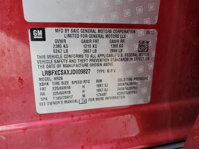 LRBFXCSAXJD009827 Buick Envision Preferred