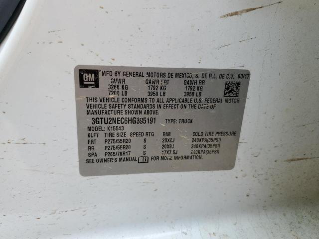 3GTU2NEC6HG395191 GMC Sierra K1500 Slt
