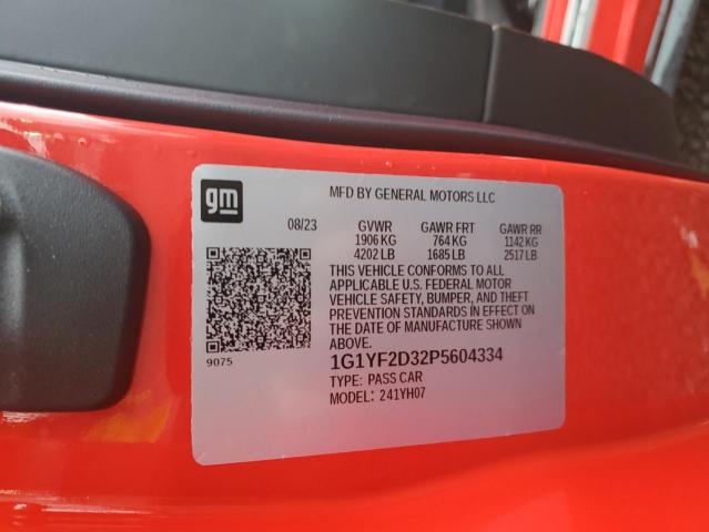 1G1YF2D32P5604334 Chevrolet Corvette Z06 3lz