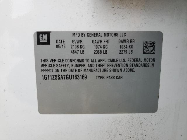 1G11Z5SA7GU163169 Chevrolet IMPALA LS