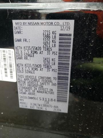 5N1DL0MM9LC531184 Infiniti QX60 LUXE