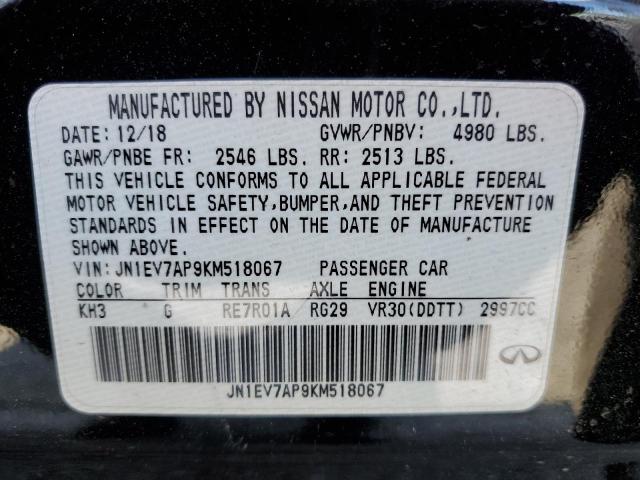 JN1EV7AP9KM518067 Infiniti Q50 LUXE