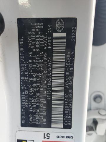 4T1B11HK5JU090429 Toyota CAMRY L