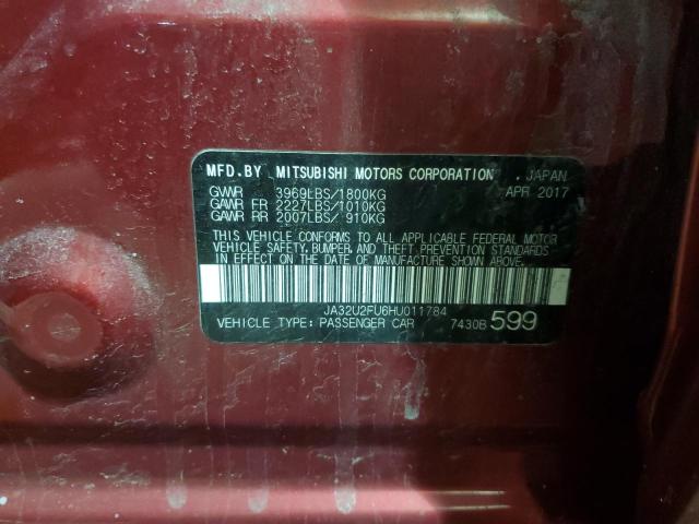 JA32U2FU6HU011784 Mitsubishi LANCER ES