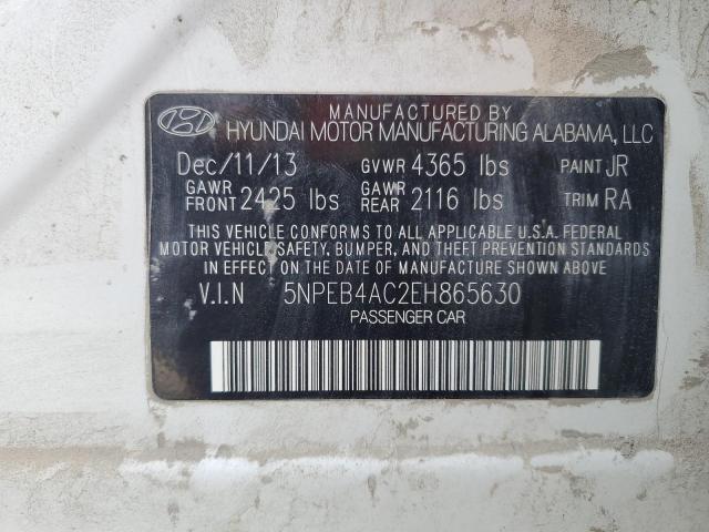 5NPEB4AC2EH865630 Hyundai SONATA GLS
