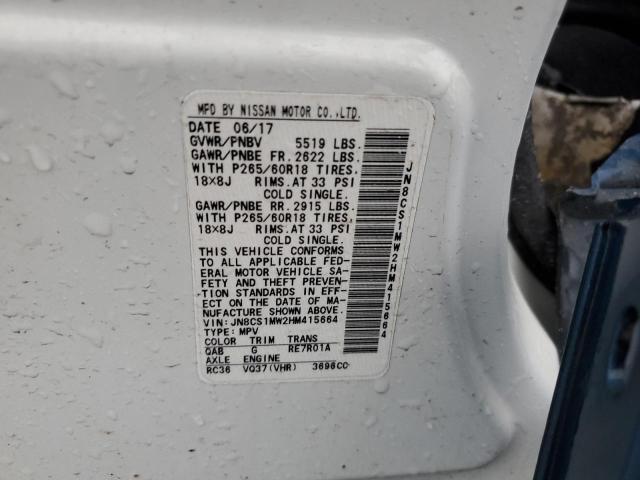 JN8CS1MW2HM415664 Infiniti QX70