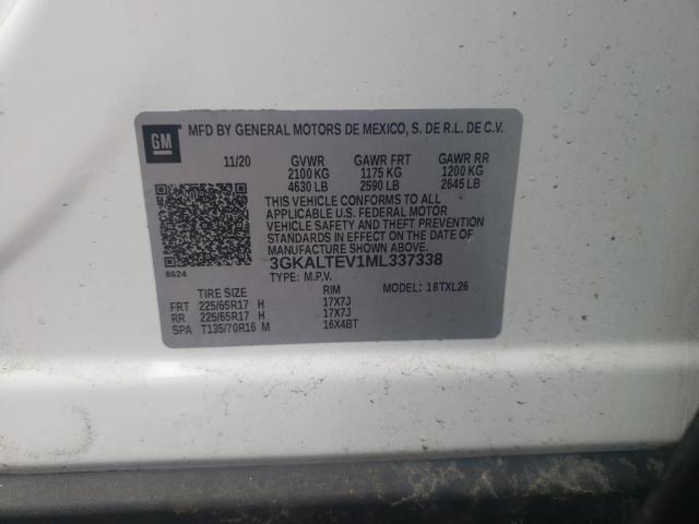 3GKALTEV1ML337338 GMC Terrain Sle