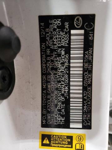 JTHBK1GGXF2178456 Lexus ES 350