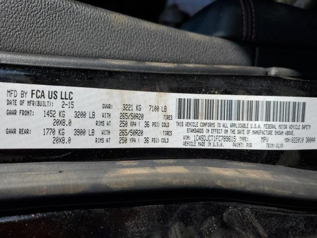 1C4SDJCT1FC789615 Dodge Durango R/t