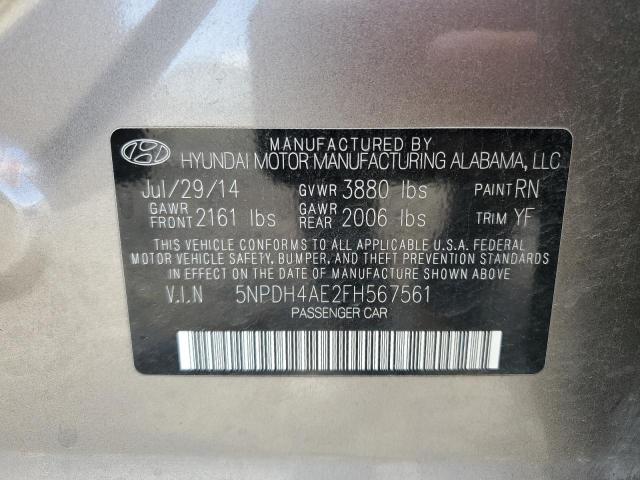 5NPDH4AE2FH567561 Hyundai ELANTRA SE
