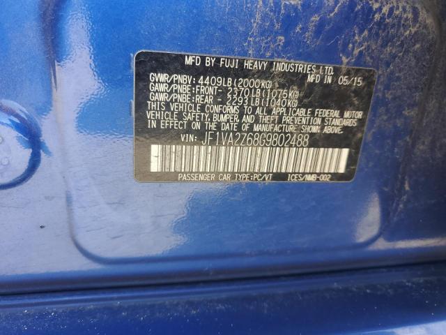 JF1VA2Z68G9802488 Subaru Wrx Sti Limited