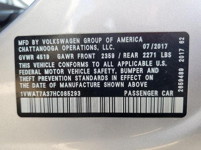 1VWAT7A37HC085293 Volkswagen PASSAT S
