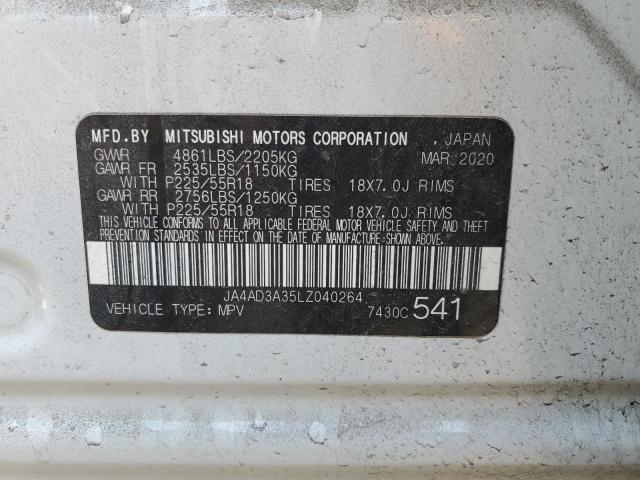 JA4AD3A35LZ040264 Mitsubishi Outlander Se