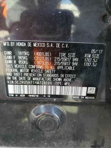 3CZRU5H71HM726186 Honda Hr-v Exl