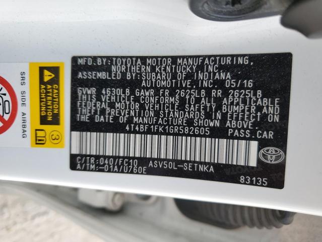 4T4BF1FK1GR582605 Toyota CAMRY LE
