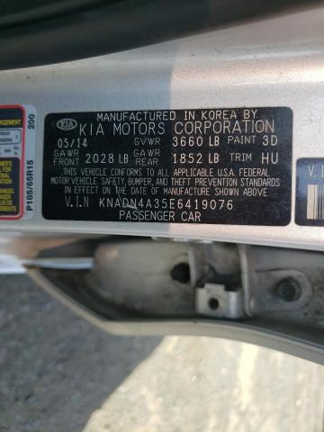 KNADN4A35E6419076 KIA RIO EX