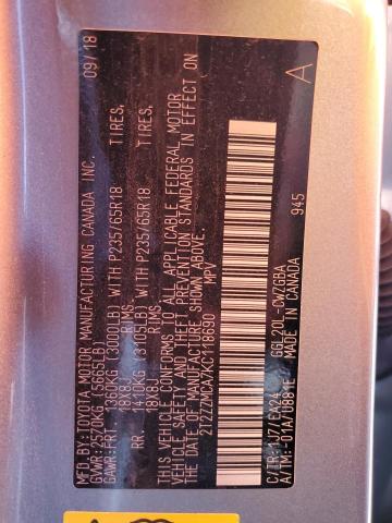 2T2ZZMCA7KC118690 Lexus Rx 350 Base