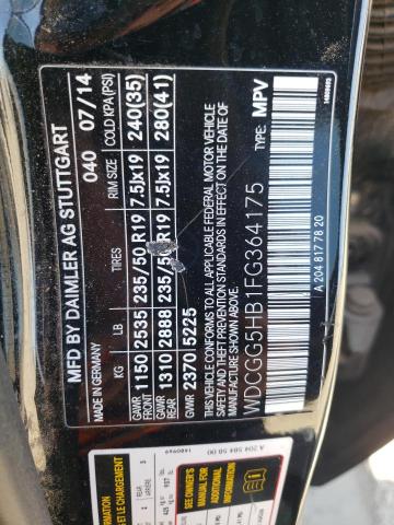 WDCGG5HB1FG364175 Mercedes-Benz GLK 350
