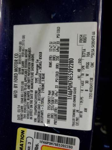 1FA6P0H76E5392280 Ford FUSION SE