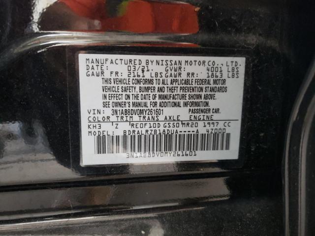 3N1AB8DV0MY261601 Nissan SENTRA SR