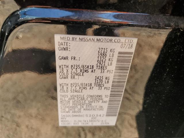5N1DL0MM8KC510342 Infiniti QX60 LUXE