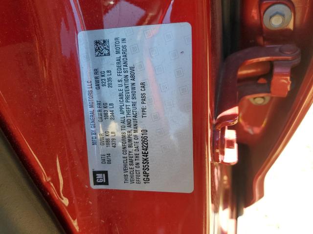 1G4PS5SK4E4226610 Buick Verano