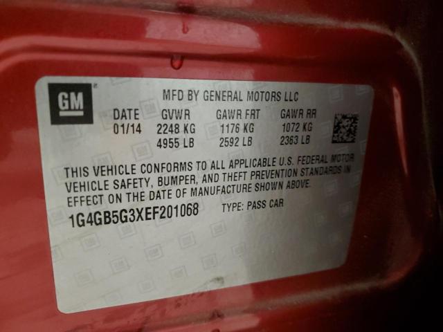 1G4GB5G3XEF201068 Buick Lacrosse
