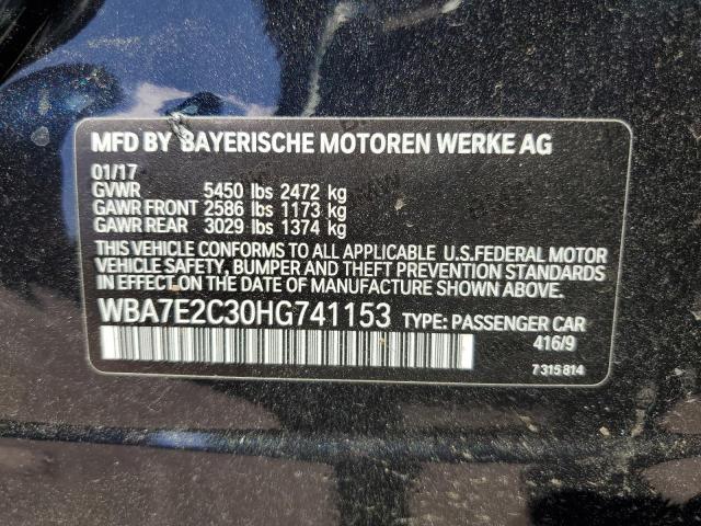 WBA7E2C30HG741153 BMW 740 I