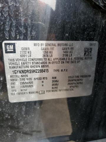 1GYKNDRS9HZ288415 Cadillac XT5 LUXURY