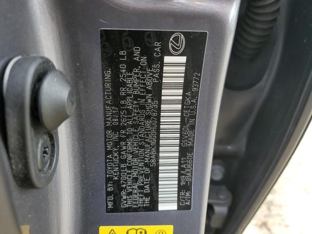 58ABK1GG0HU078735 Lexus ES 350