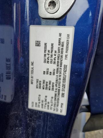 5YJ3E1EBXLF742202 Tesla MODEL 3