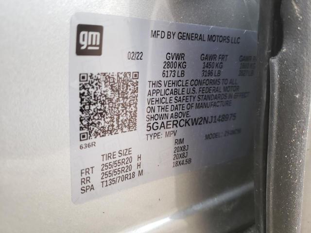 5GAERCKW2NJ148975 Buick Enclave Premium